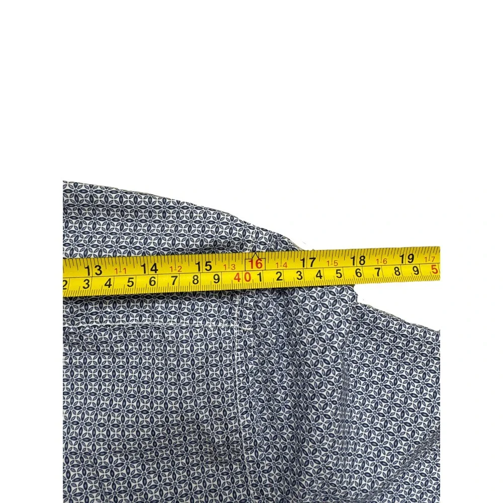 Pierre Cardin Mens Slim Fit Long Sleeve Dress Shirt Size 40 (M) Blue Pattern - Picture 11 of 16